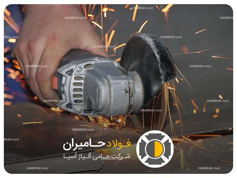 4.	برش ورق گالوانیزه با سنگ فرز