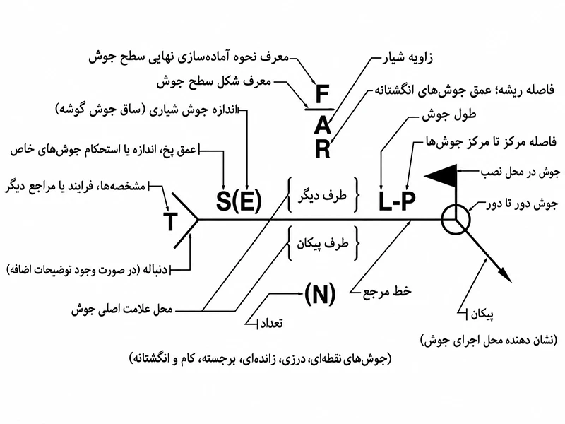 توضیح نماد های جوشکاری